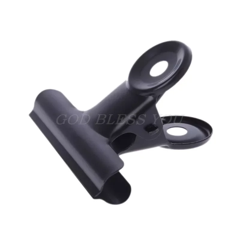 

Зажимы для писем в виде бульдога из нержавеющей стали, черный металлический бумажный зажим для папки, канцелярские принадлежности, Прямая п...