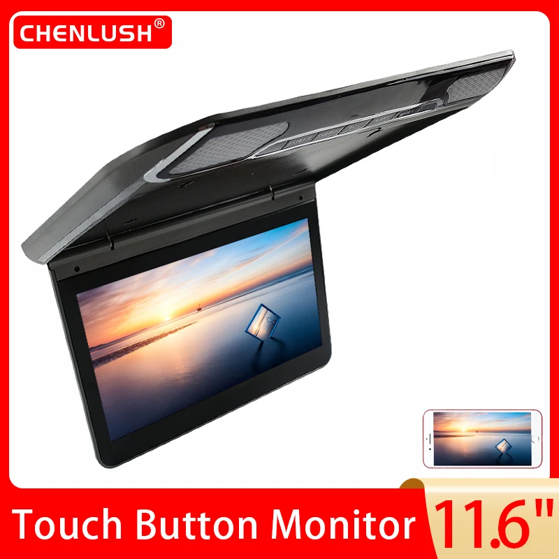 

11.6 Inch Touch Button Car Monitor 1080P Multimedia Player Car Roof Mount Display Ceiling TV HD Video Support IR/FM/Mirror Link