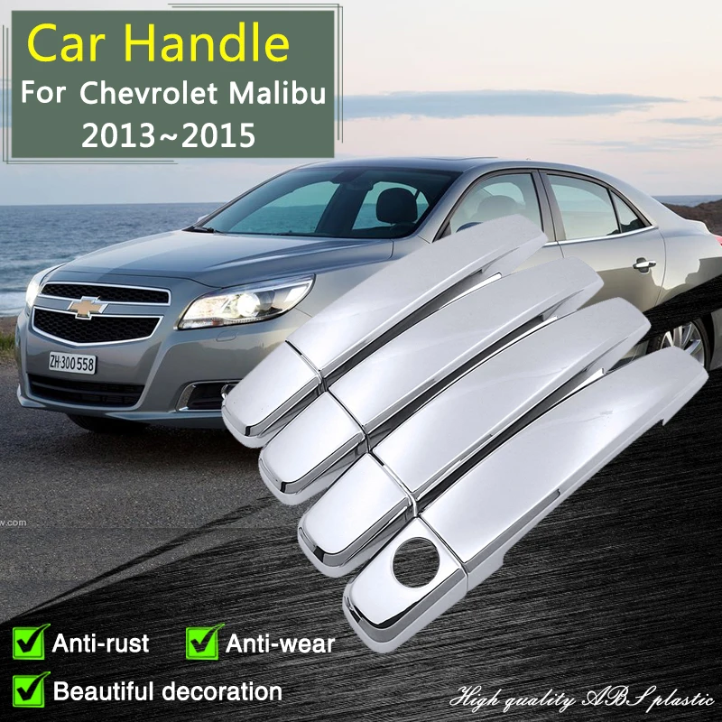 

for Chevrolet Malibu MK8 2013~2015 Holden Malibu Chrome Door Handle Cover Rustproof Styling Creative Stickers Car Accessories