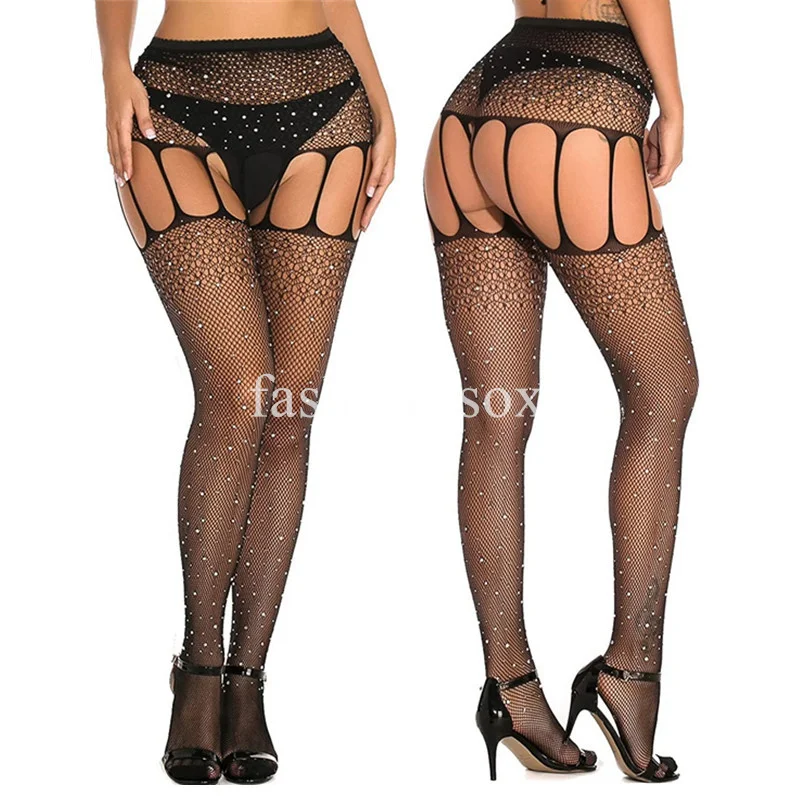 

Sexy Lingerie Hollow Out Women's Pantyhose Black Tights Fishnet Body Stockings Lady Club Party Hosiery Mesh Nylon Long Stockings