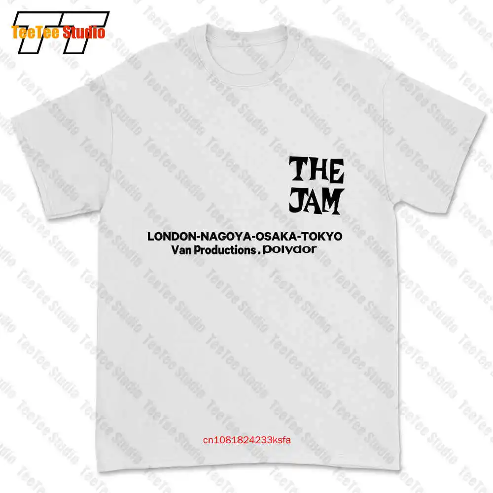 The Jam 1980 Tour надетый Paul Weller стиль столкновения Совет группы футболка L36Y