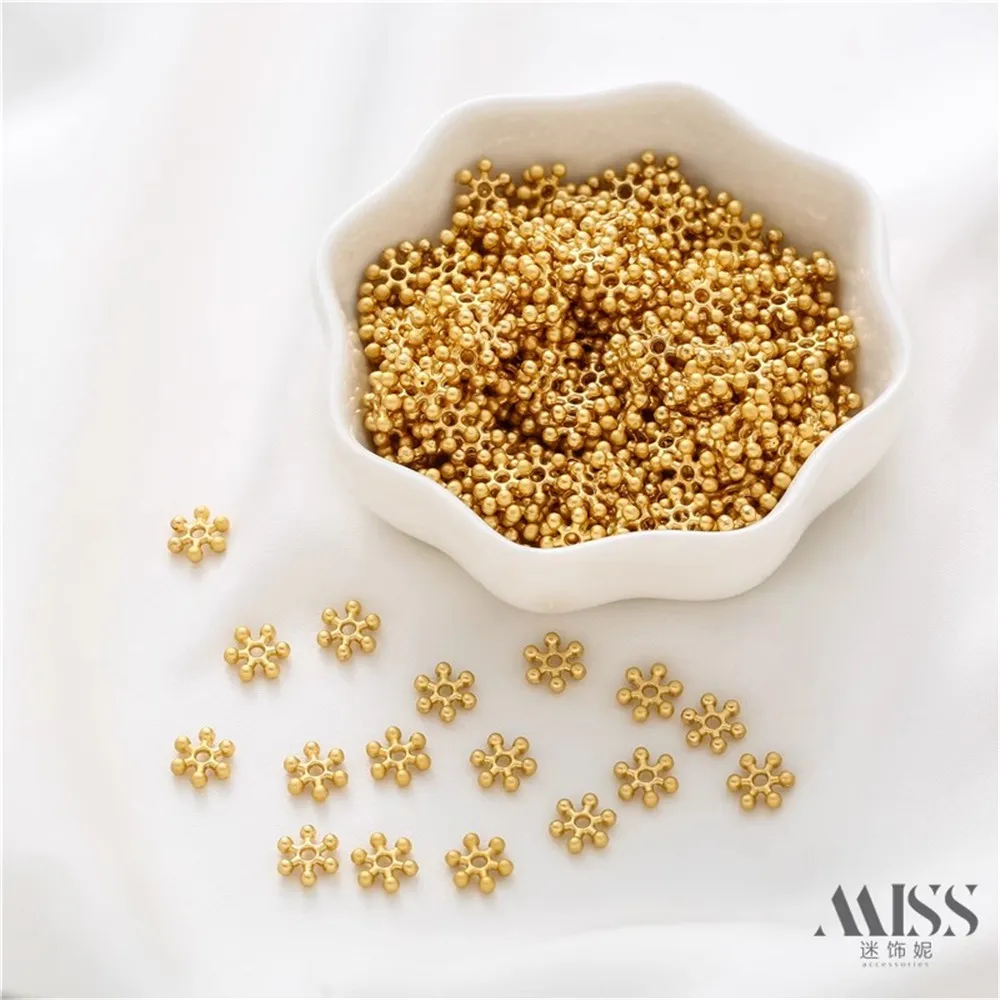 18K песок золото древняя Золотая Снежинка разделитель медная монета Ретро узор