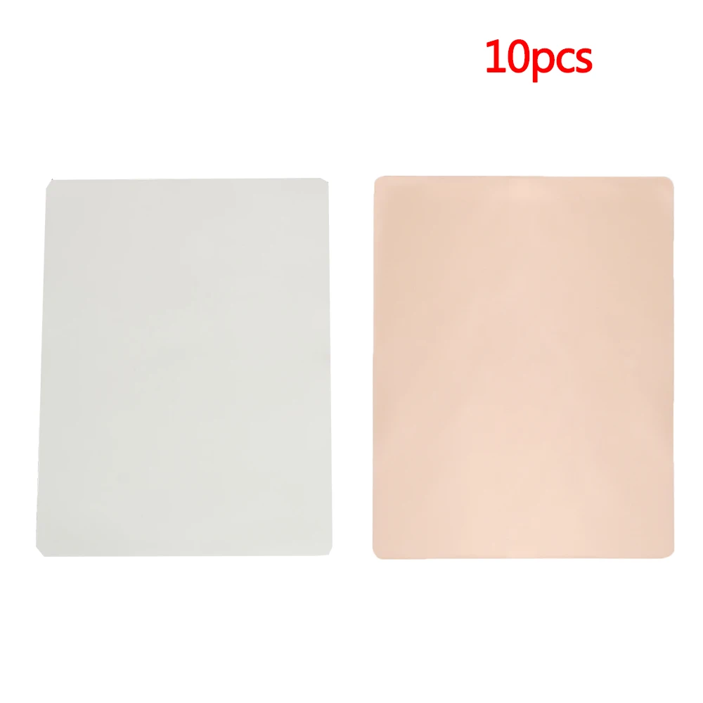 

10pcs Soft Silicone Blank Tattoo Practice Skin For Beginner Double Sides Practice Skin Eyebrow Lip Permanent Makeup Microblading