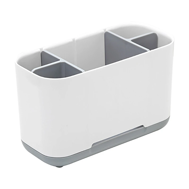 

Toiletries Storage Box With Non-Slip Bottom, Toothbrush Box Bathroom Storage Box Suitable For Family Use (Gray)