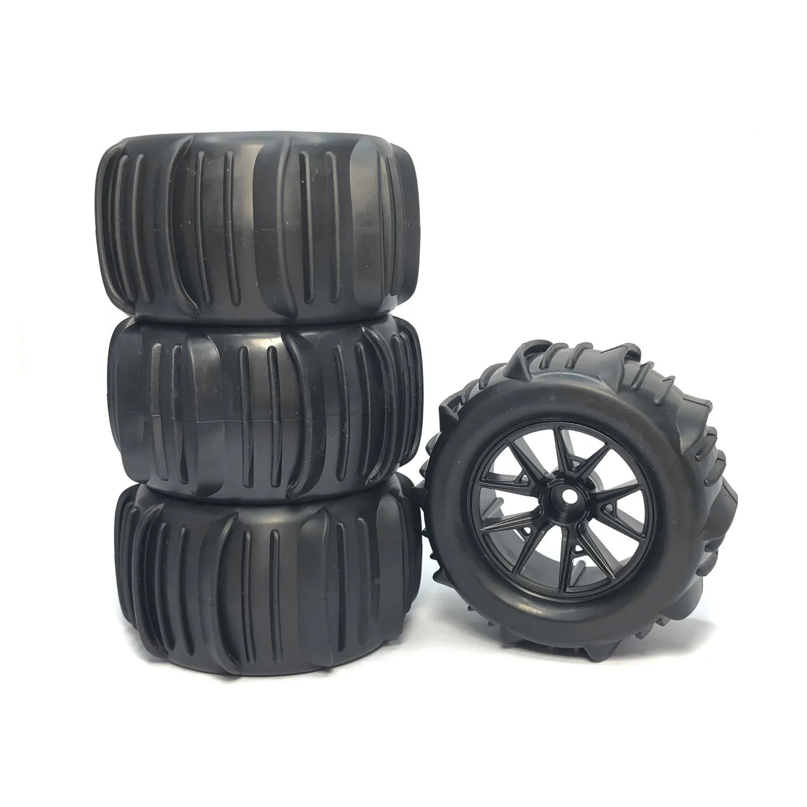 4Pcs Snow Sand Tires Tyre Wheel for Wltoys 144001 124018 124016 124017 144010 124019 H16P H16E 1/14 1/16 1/18 RC Off-road Car images - 6