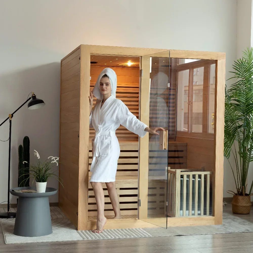 Лучшая канадская традиционная паровая сауна из красного кедра Hemlock Wood для дома по