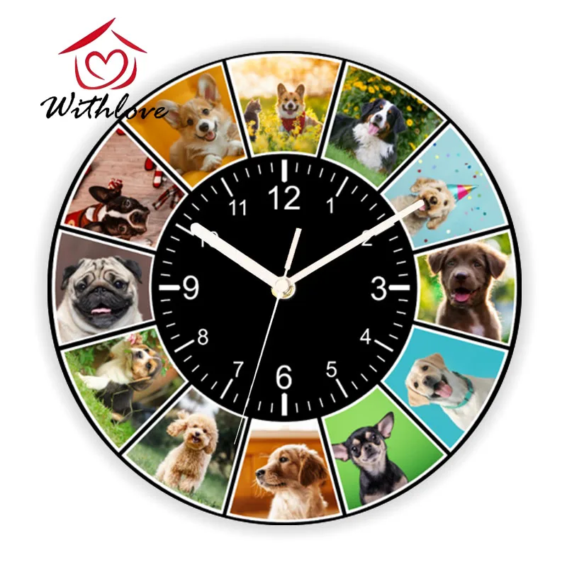 

Персонализированные настенные часы с собакой