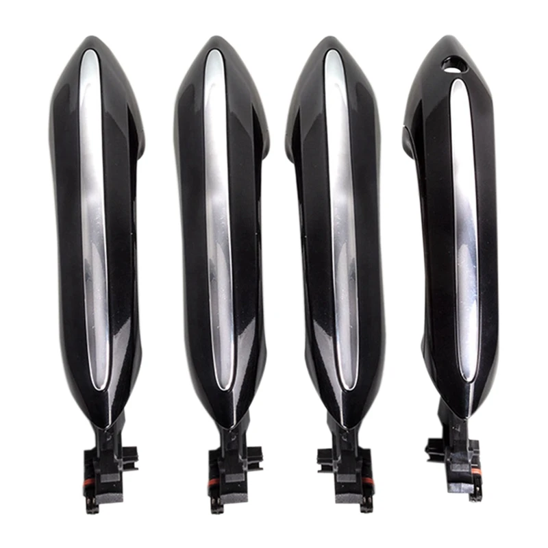 

4 шт., черные наружные дверные ручки для BMW 5 Series F10 F11 F18 2010-2017