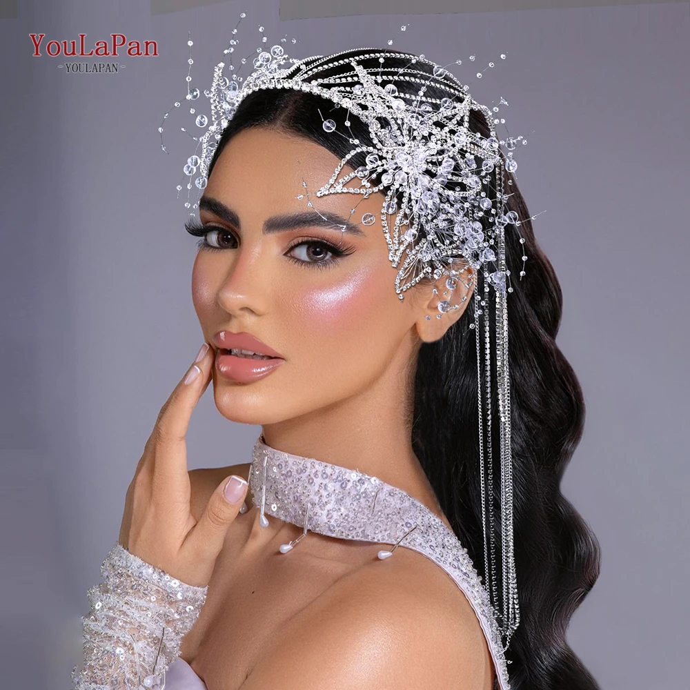 Женская повязка на голову с длинными кисточками HP750