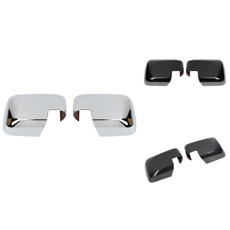 

2PCS Car Rearview Mirror Shell Cover Trim Stickers ABS Exterior Accessories Silver For Ford Bronco 2021 2022