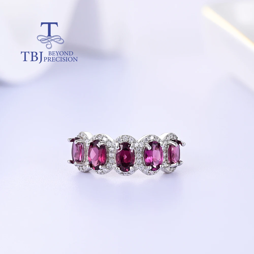 Роскошное Янтарное кольцо с натуральным родолитным гранатом