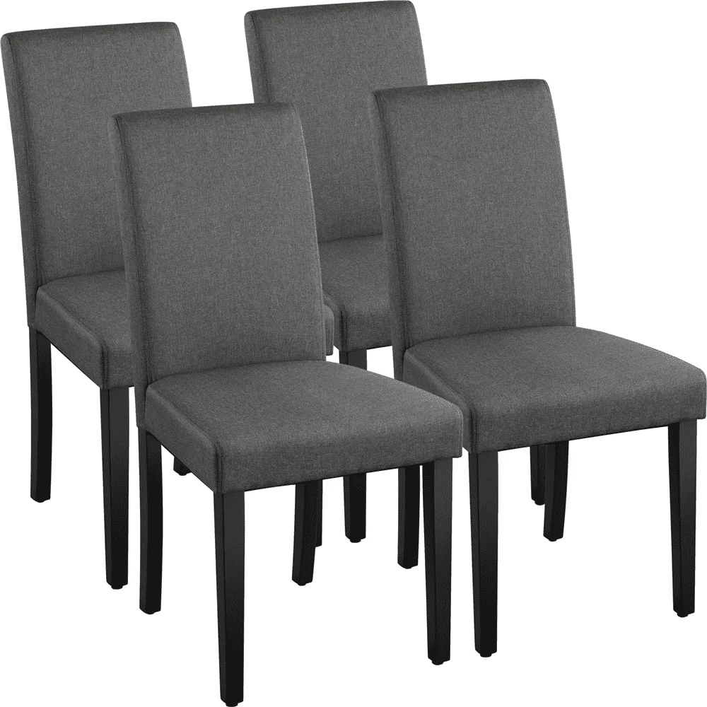 

4pcs Fabric Upholstered Parson Dining Chairs for Home, Dark Gray