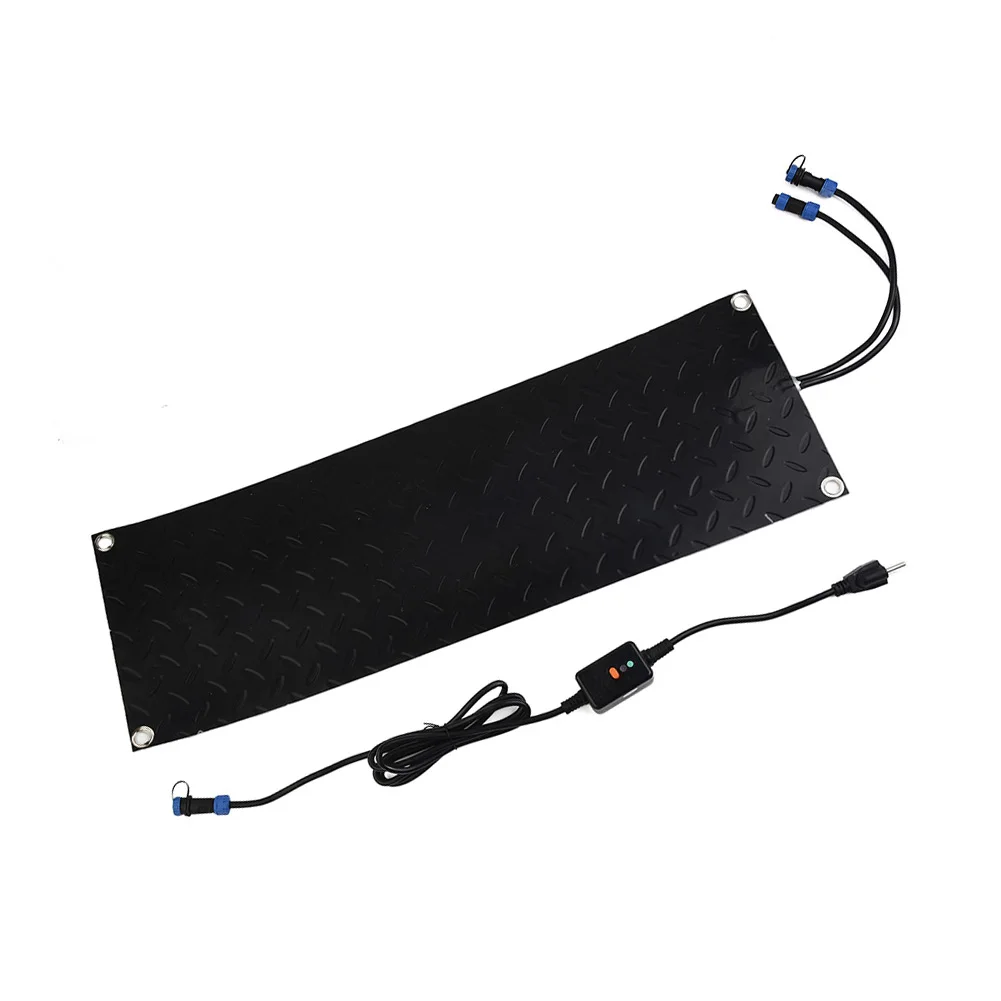 

Heating Blanket Snow Melting Mat 10x30in 120V Connectable Heated Walkway Mat Power Cord Rubber Heating Blanket