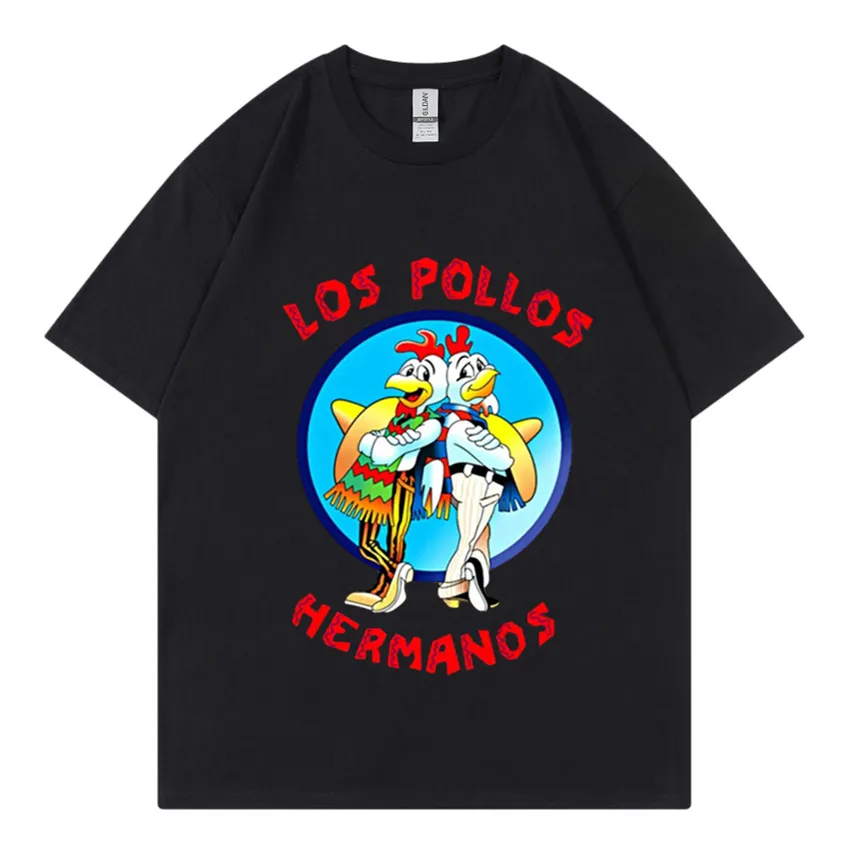 

Men's Fashion T-Shirts 2023 Summer LOS POLLOS Hermanos T-shirt Men Chicken Brothers Short Sleeve TShirt Hipster Hot Sale Tops