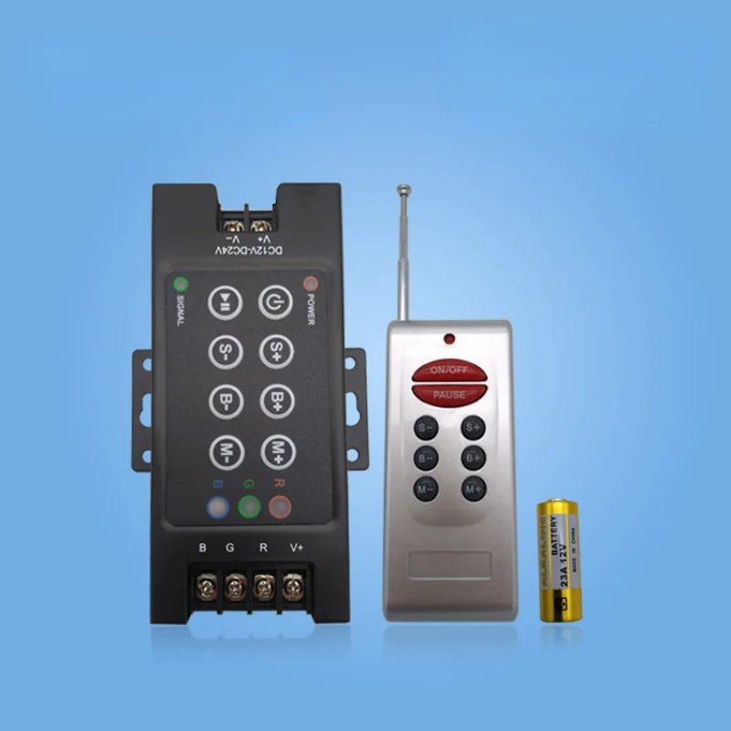 

New Iron Shell Wireless Remote Rgb 8 KEYS DC12V 24V 30A 360W 720W RF Led Controller Control Led Strip