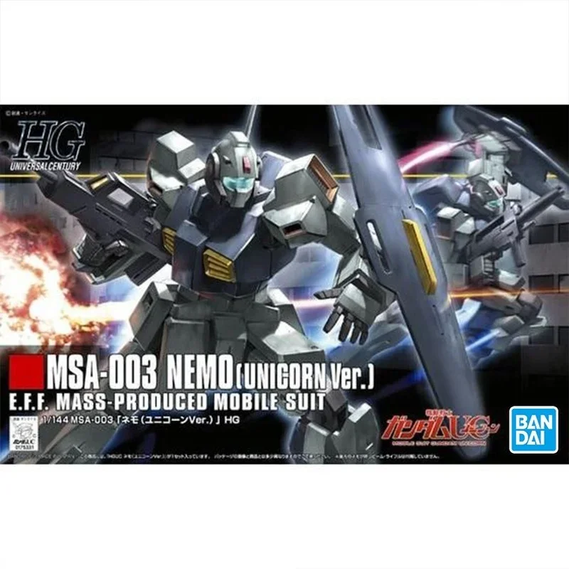 Bandai натуральная модель Gundam комплект аниме-фигурки HGUC MSA-003 Немо Единорог