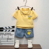 baby boys clothes sets summer toddler fashion cotton polo t shirts shorts 2pcs tracksuits for newborn bebe infants party suits 3