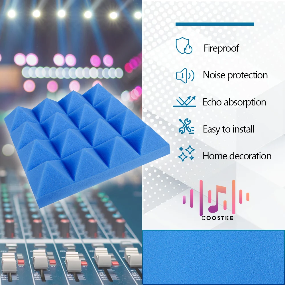 6/12/24 шт. звукоизоляционная губка самоклеящийся акустический изоляционный