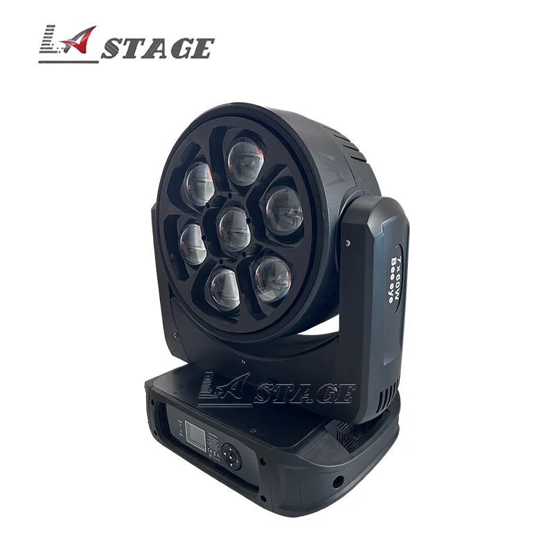 Фото Светодиодный прожектор 7x60W RGBW Big Eye Beam Wash для сцены, DMX, DJ-оборудование, дискотека, ночной клуб, пиксельный LED Wash Zoom, мобильная голова №3