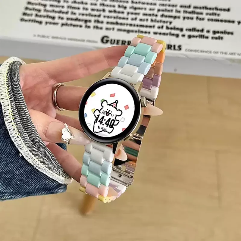 Ремешок из смолы 20 мм/22 мм для Samsung Galaxy watch 7 6 5 pro/4-6 classic 46/42 мм/Active 2 40/44 correa Gear S3