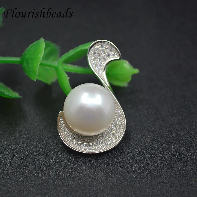 

Natural Freshwater Pearl Necklace Pendant 925 Sterling Silver Design Sense Collarbone Pendant for Fashion Necklace Making