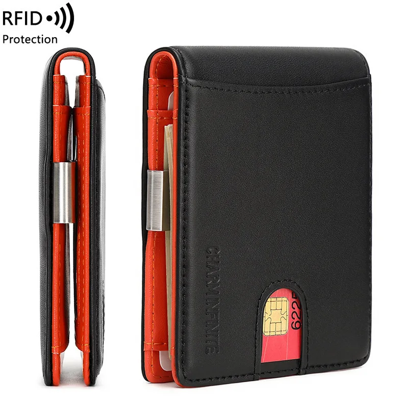 rfid mini wallet with money clip wallet card wallet for man men rfid blocking slim money clip walle rfid card wallet wallet pock