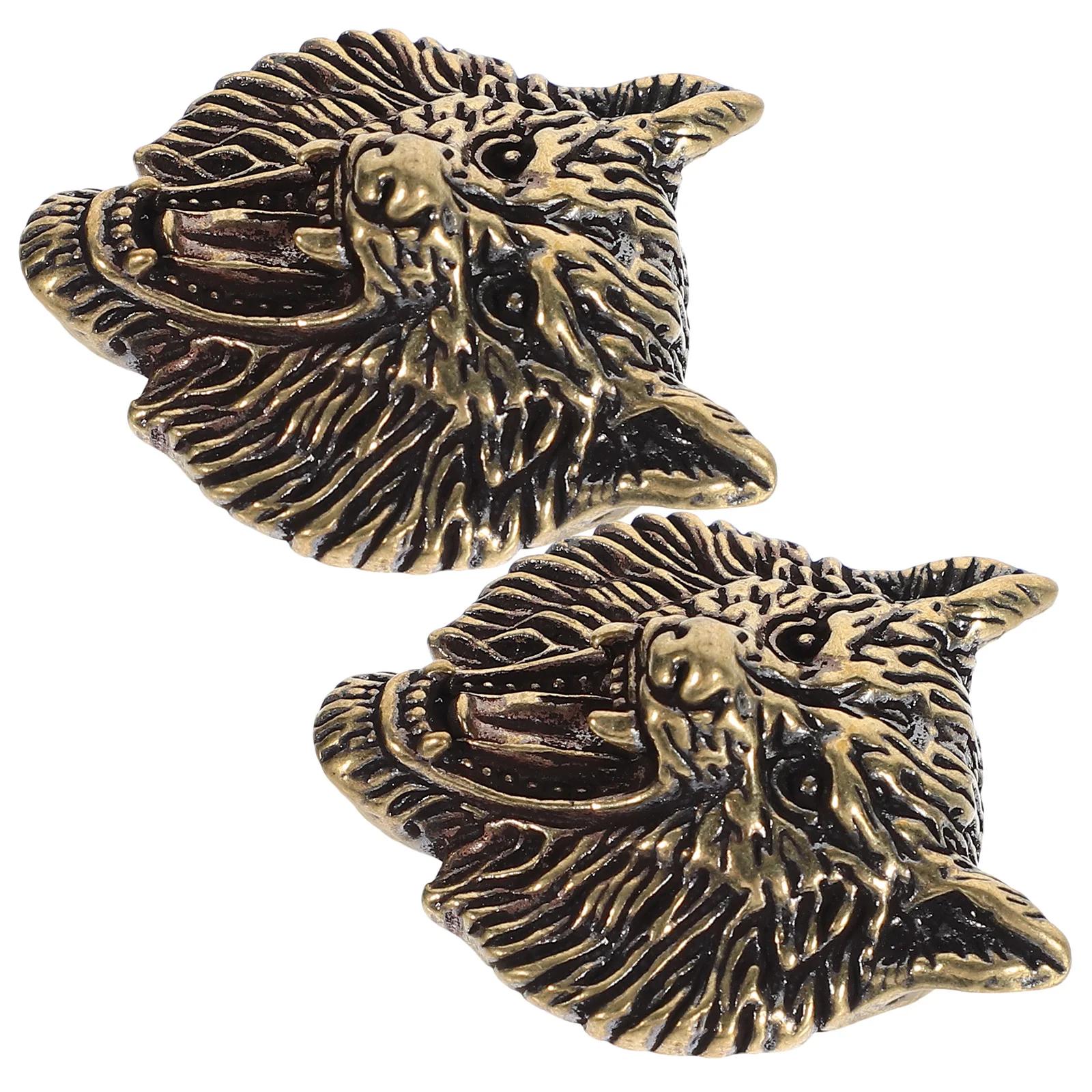 2 шт. глиняное офисное ожерелье аксессуары голова волка кончо латунь украшение