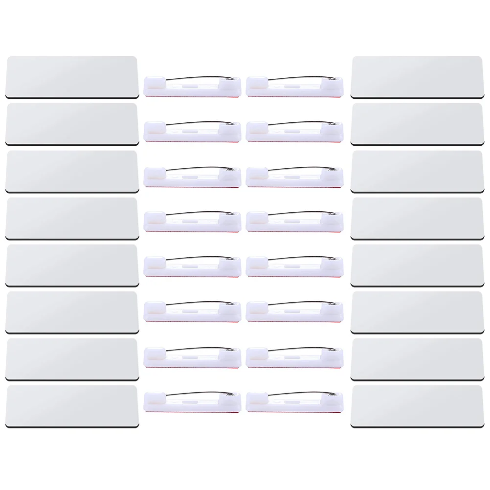 

16 Pcs Office Nametag Clip Backing Magnetic Stocking Tags Sublimation Clothing Nursing Home Clips