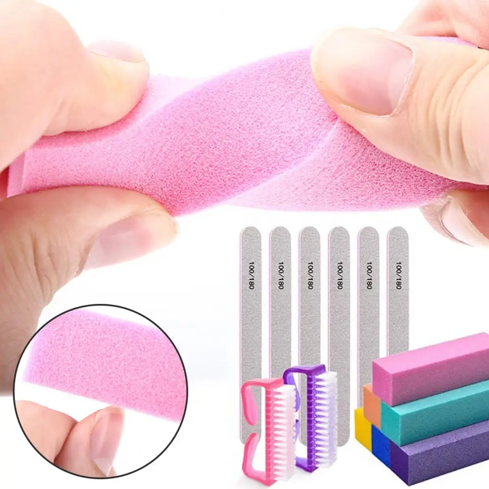 Пилка Для полировки ногтей 14 шт./компл. многоразовые универсальные кубики тофу