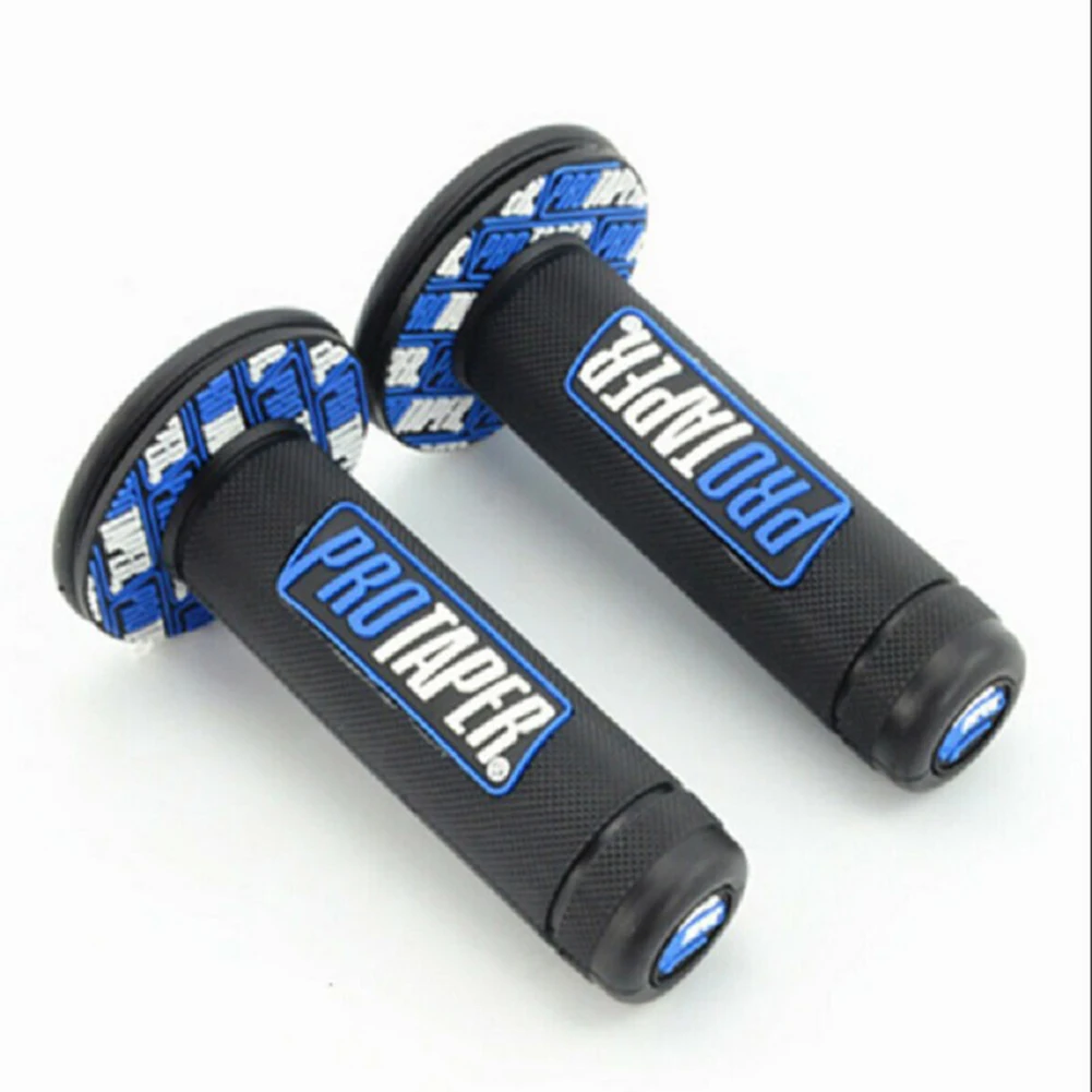 

2 Pcs Motorcycle Handlebar Grips Motocross Anti-slip Rubber Hand Grip Motorcycle Accessories For ATV Off Road Scooter 7/8 Inch