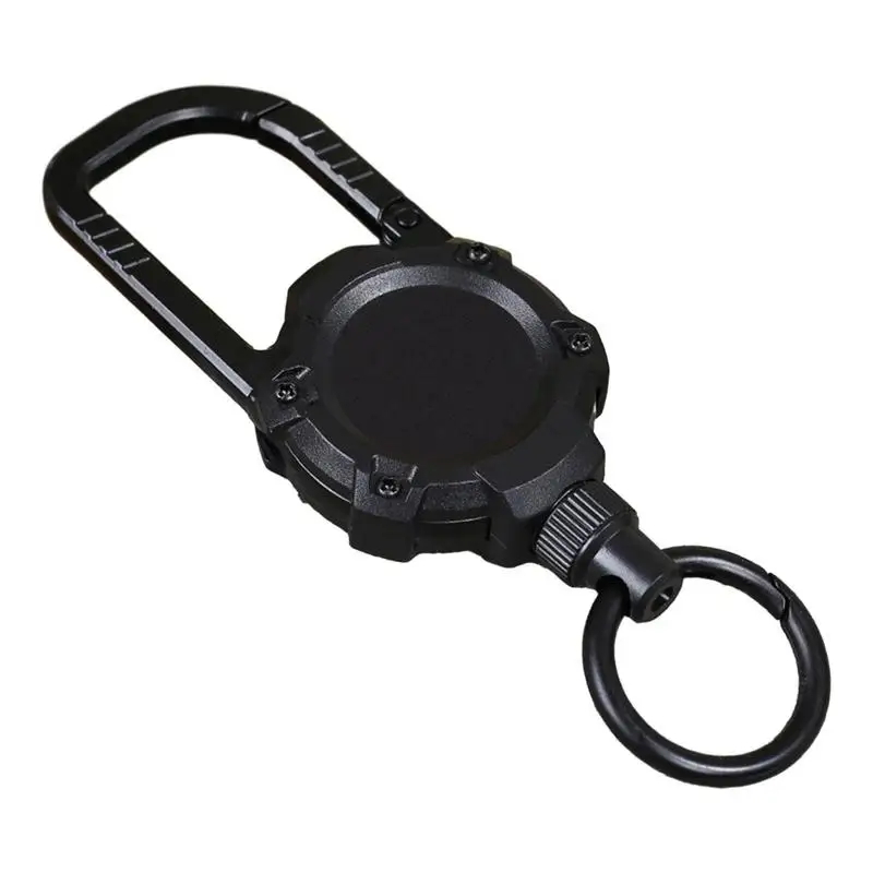 

Retractable Keychain Heavy Duty Stainless Steel Key Holders Wire Anti-theft Key Organizer For Keys Name Card Access Control Card