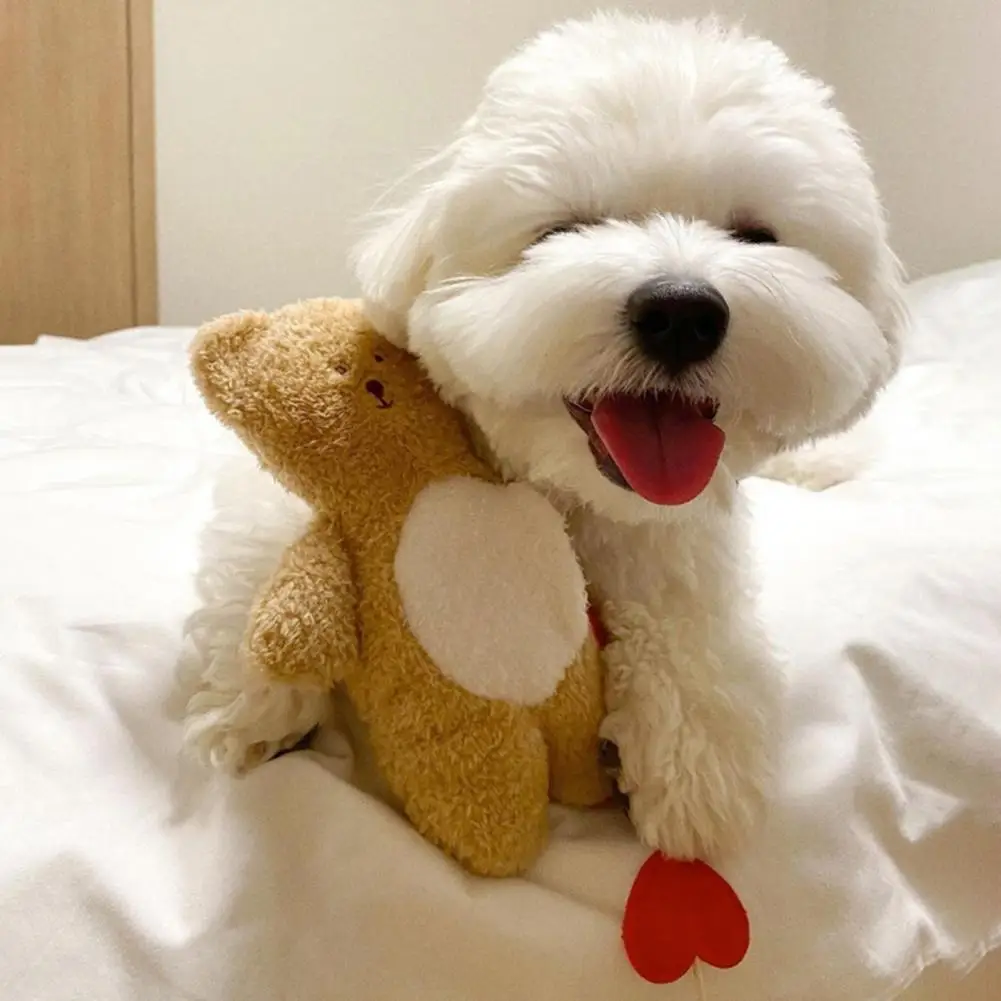 Attention-grabbing Dog Toy Dogs Pet Toy Engaging Entertaining Dog Toy Cute Bear Design with Squeaky Crinkly Features for Dogs