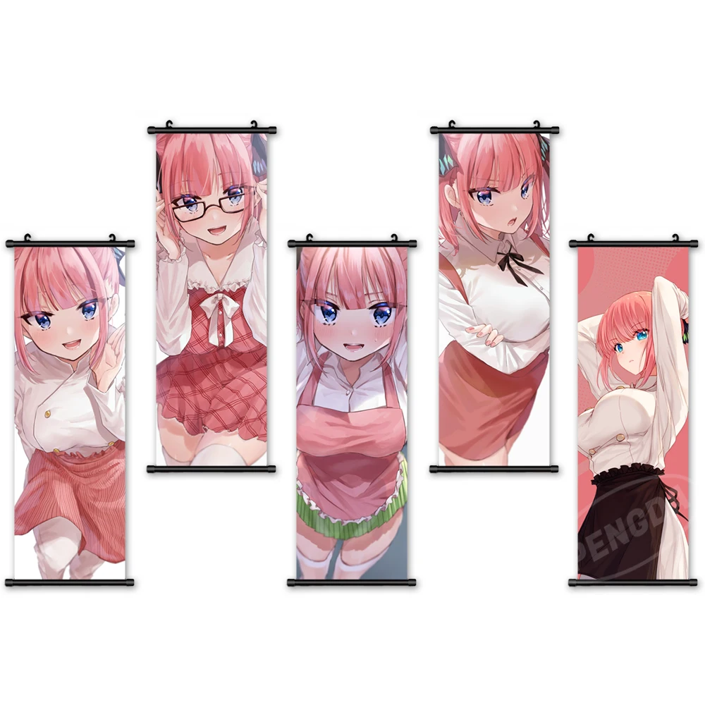 

Wall Art The Quintessential Quintuplets Hanging Painting Poster Canvas Print Picture Anime Home Decor Scroll Bedside Background
