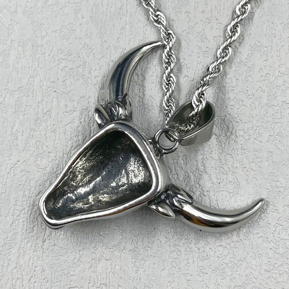 Кулон Мужской из нержавеющей стали с головой быка в стиле хип-хоп - купить по