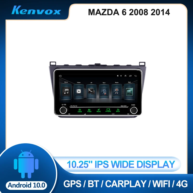 

Автомагнитола 2 din, 10,25 дюйма, IPS, Android, для MAZDA 6 2008 2014