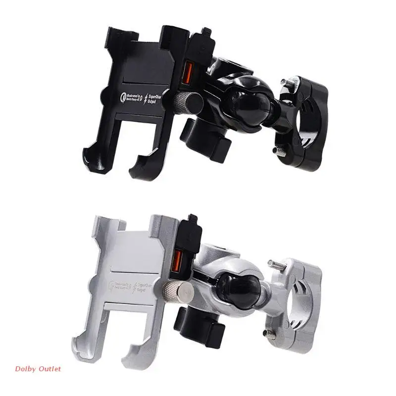 

Motorcycle QC3.0 USB Phone Mount Charger Keeps Your Phone Navigating for 4.3-6.7 inch Smartphone 360° Rotation Stable