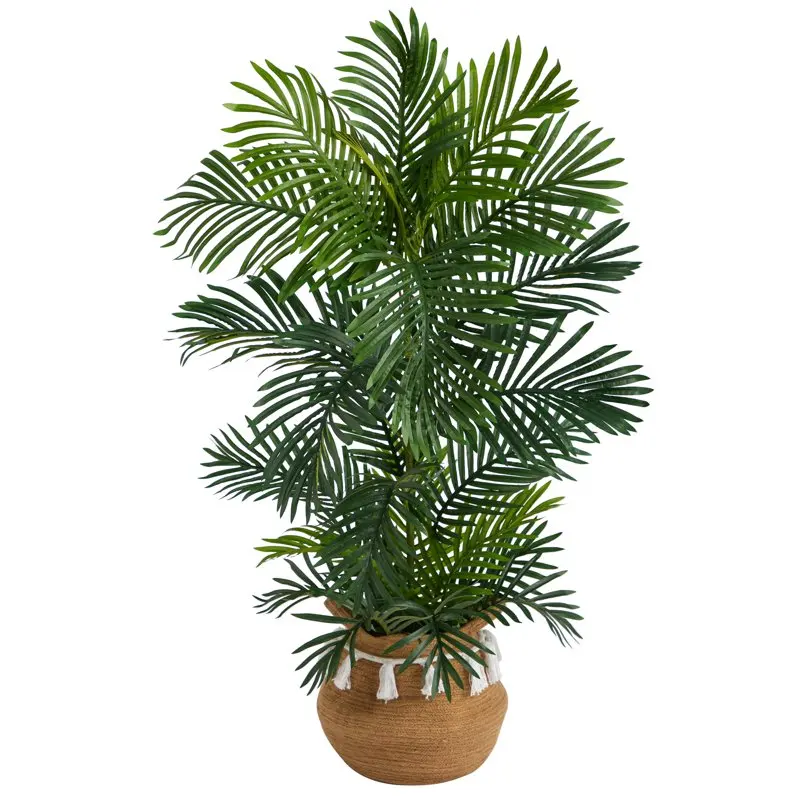 

UV Resistant Areca Artificial Tree in Woven Planter with Tassels