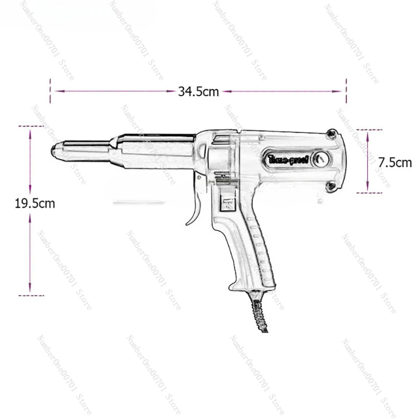 Электрический инструмент для заклепок электрический 220 В/600 Вт TAC700 до 6 4 мм