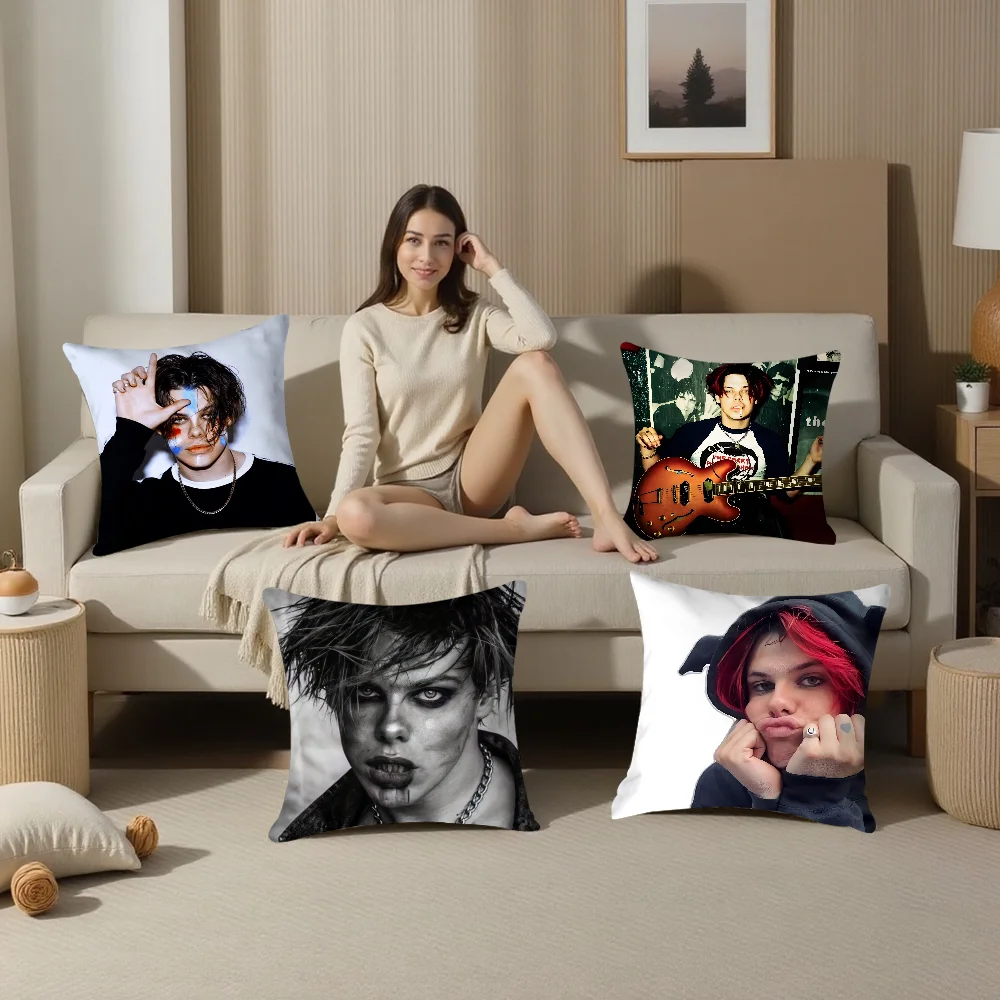 Прохладная наволочка M_Musife Y_Yungblud из плюшевой ткани мягкая двухсторонняя с