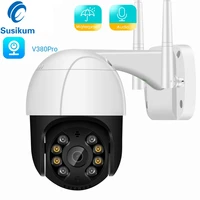 3mp outdoor wifi camera v380 pro cctv surveillance smart home security speed dome camera wireless two ways audio