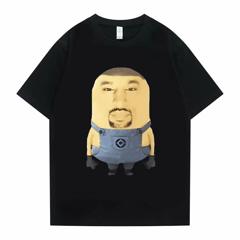Kanye West Minye Funny Meme Print T Shirts Unisex Cartoon Cosplay Oversized T-shirt Summer Men Women Hip Hop Humor Streetwear