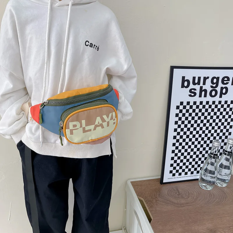 Fashion Children's Chest Bag Messenger Bags Fanny Pack Girls Baby Coin Purse Handbags Design Letter Boys Kids Waist Shoulder Bag
