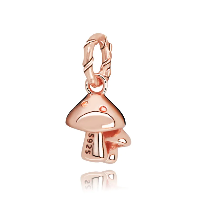 

Новое поступление, подвеска-Шарм со сверкающими грибами, оригинальный браслет Pandora, женские Украшения «сделай сам», подарок