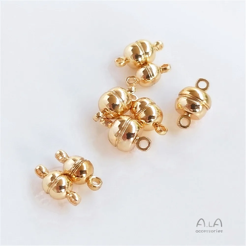 

14K Gold Filled Plated Hamburg Magnetic buckle bracelet necklace strong magnetic buckle DIY handmade accessories materials