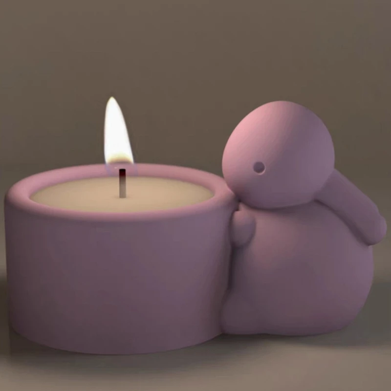 Силиконовая форма для подсвечника с мультяшным кроликом подсвечник DIY