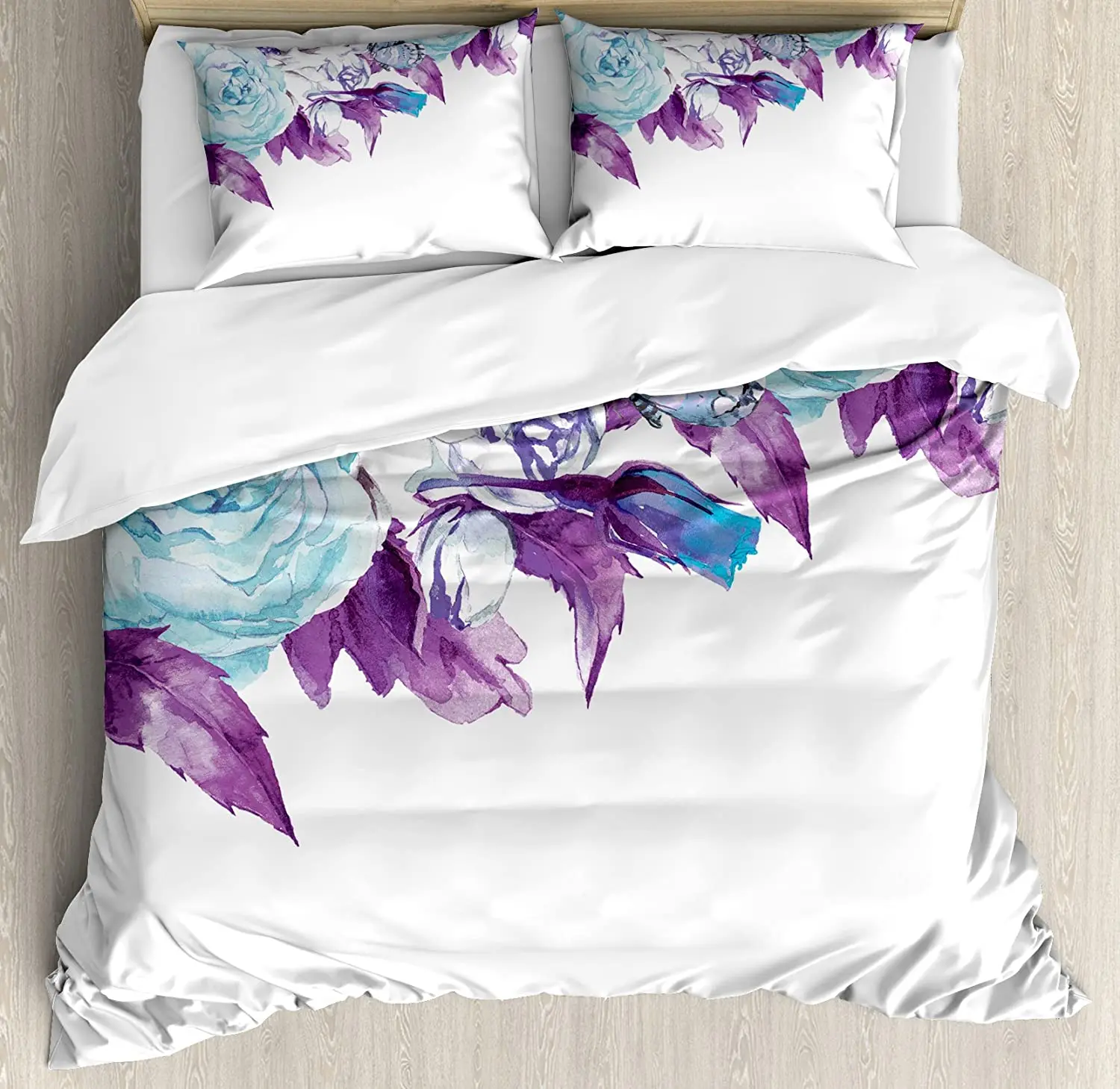 

Floral Bedding Set For Bedroom Bed Home Vintage Classic Flower Petals Bridal Wedding Roma Duvet Cover Quilt Cover And Pillowcase