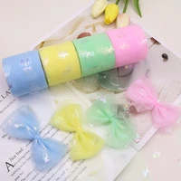 6cm25yards illusory color crown tulle ribbon roll organza soft diy handmade hairpin headdress birthday party decor accessories