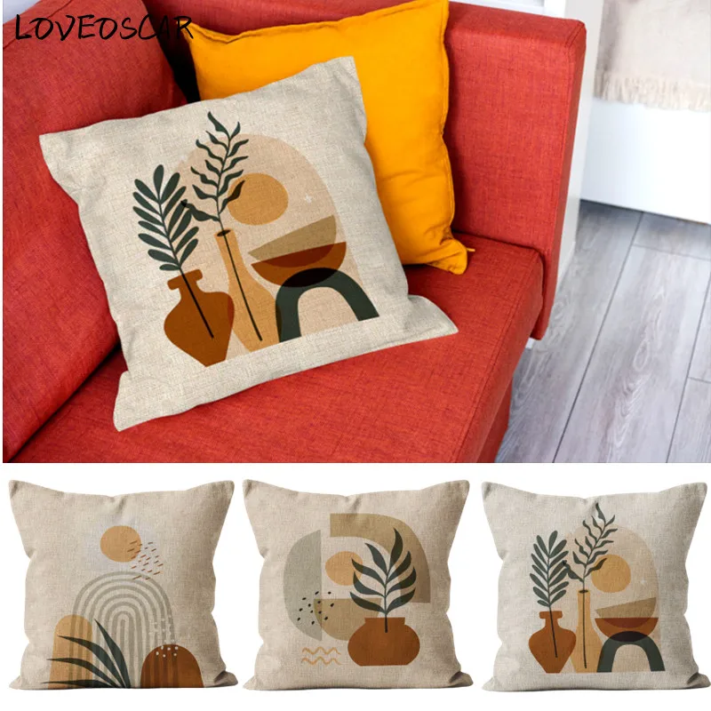 

Art Nordic Geometry Morandi Popular Color Cushion Cover Big Size 50 Modern American Designer Pattern Sofa Pillow Case Set Gift