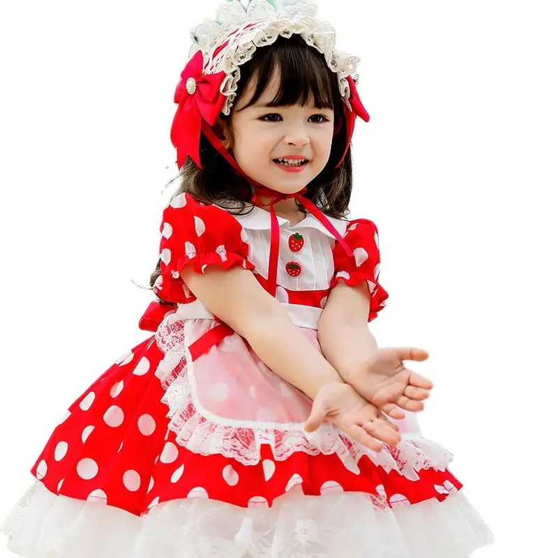 

Strawberry Lolita Princess Dress 2022 Summer Dress New Girls Dress Spanish Girls Skirt Lolita Princess Dress Tutu Skirt
