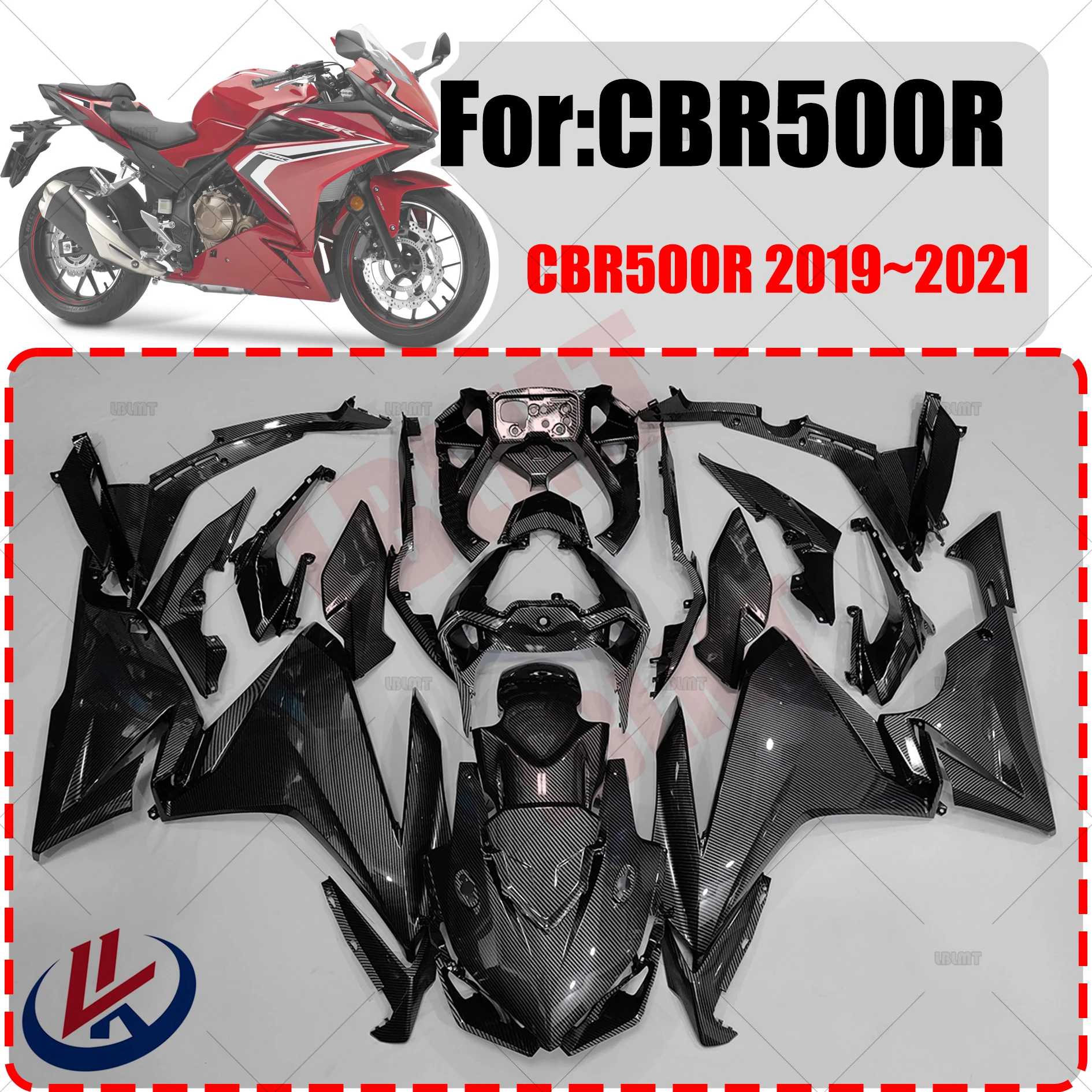 

For HONDA CBR500R CBR 500R CBR500 R 2019 2020 2021 Motorcycle Fairings Injection Mold Painted ABS Plastic Bodywork Kit Sets